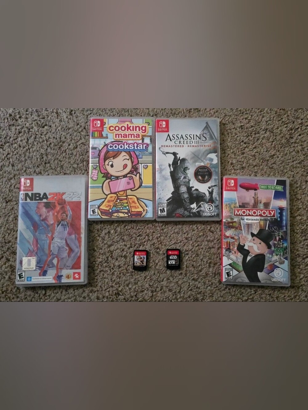 Nintendo Switch Game Lot 4 Games with Cases and 2 Games Without Cases